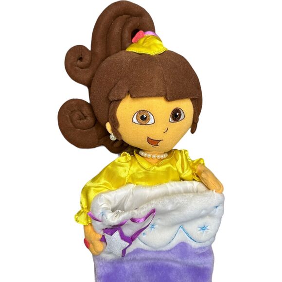 Kurt Adler Princess Dora Explorer Purple Christmas Stocking Holiday 2004 Plush - Picture 10 of 16